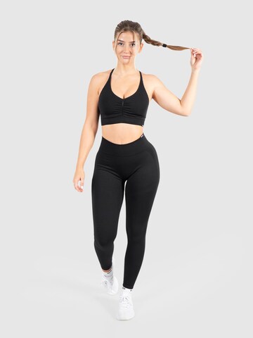 Smilodox Skinny Leggings ' Solid Scrunch ' in Schwarz