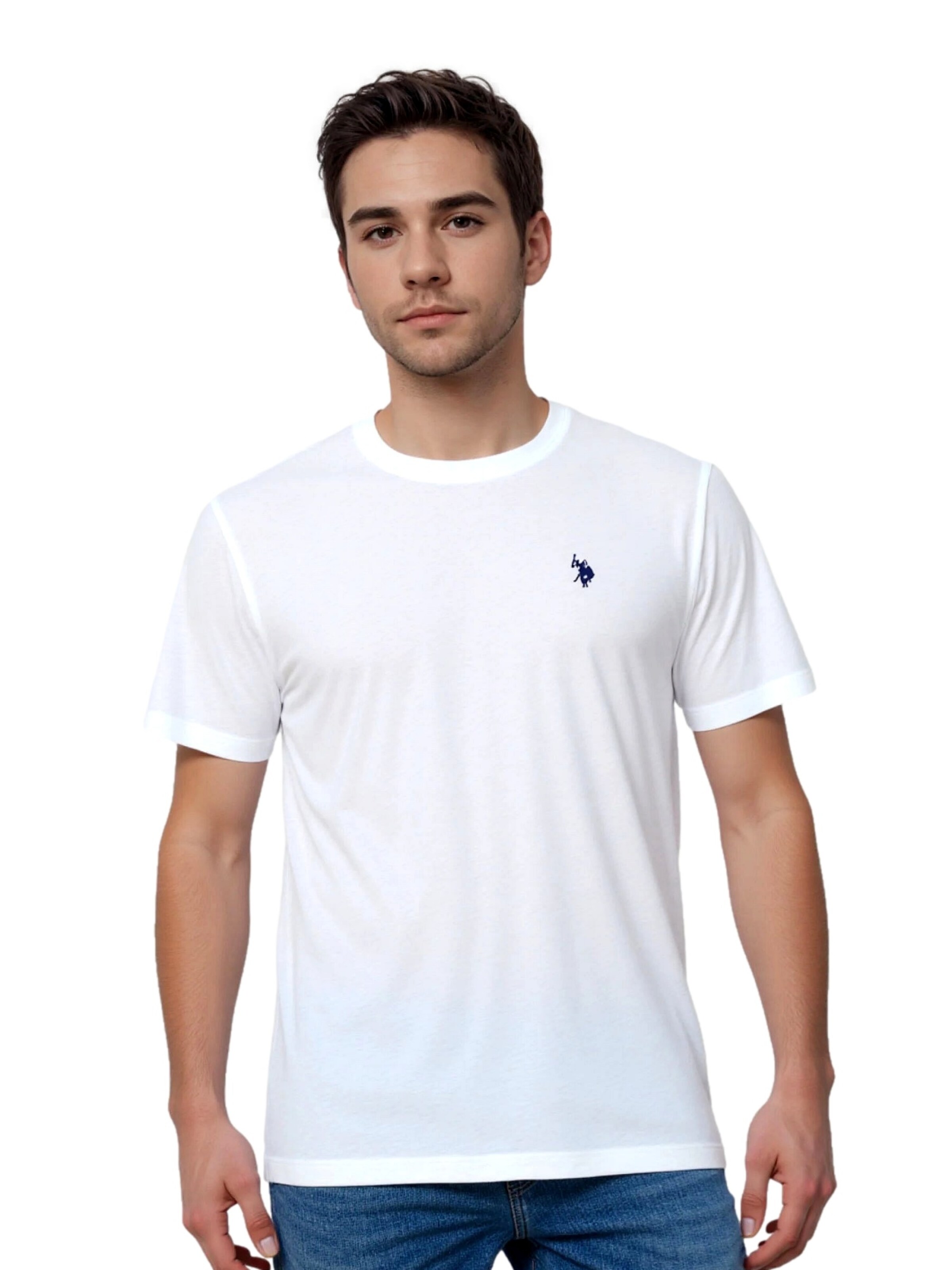 T-Shirt U.S. POLO ASSN. en blanc : devant