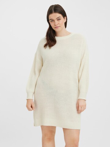 Vero Moda Curve Strikkjole 'Lea' i beige: forside