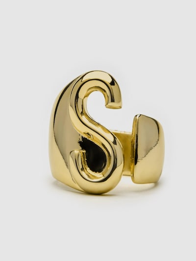 Luxenter Ring 'Alphabet S'‌ in gold, Produktansicht