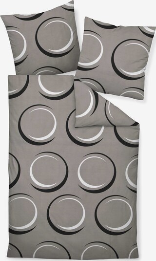 JANINE Bettbezug in taupe / schwarz / weiß, Produktansicht