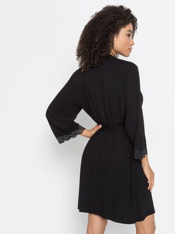 LASCANA Dressing Gown in Black