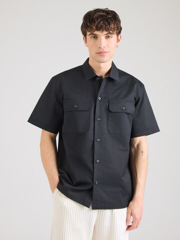 Vintage Industries Comfort fit Overhemd 'Dexter' in Zwart: voorkant