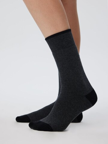 Albero Natur Socken 'Bio-Baumwoll-Frotteesocken Unisex – 4er Pack'‌‌‌‌‌‌‌‌‌ in Grau: Vorderseite