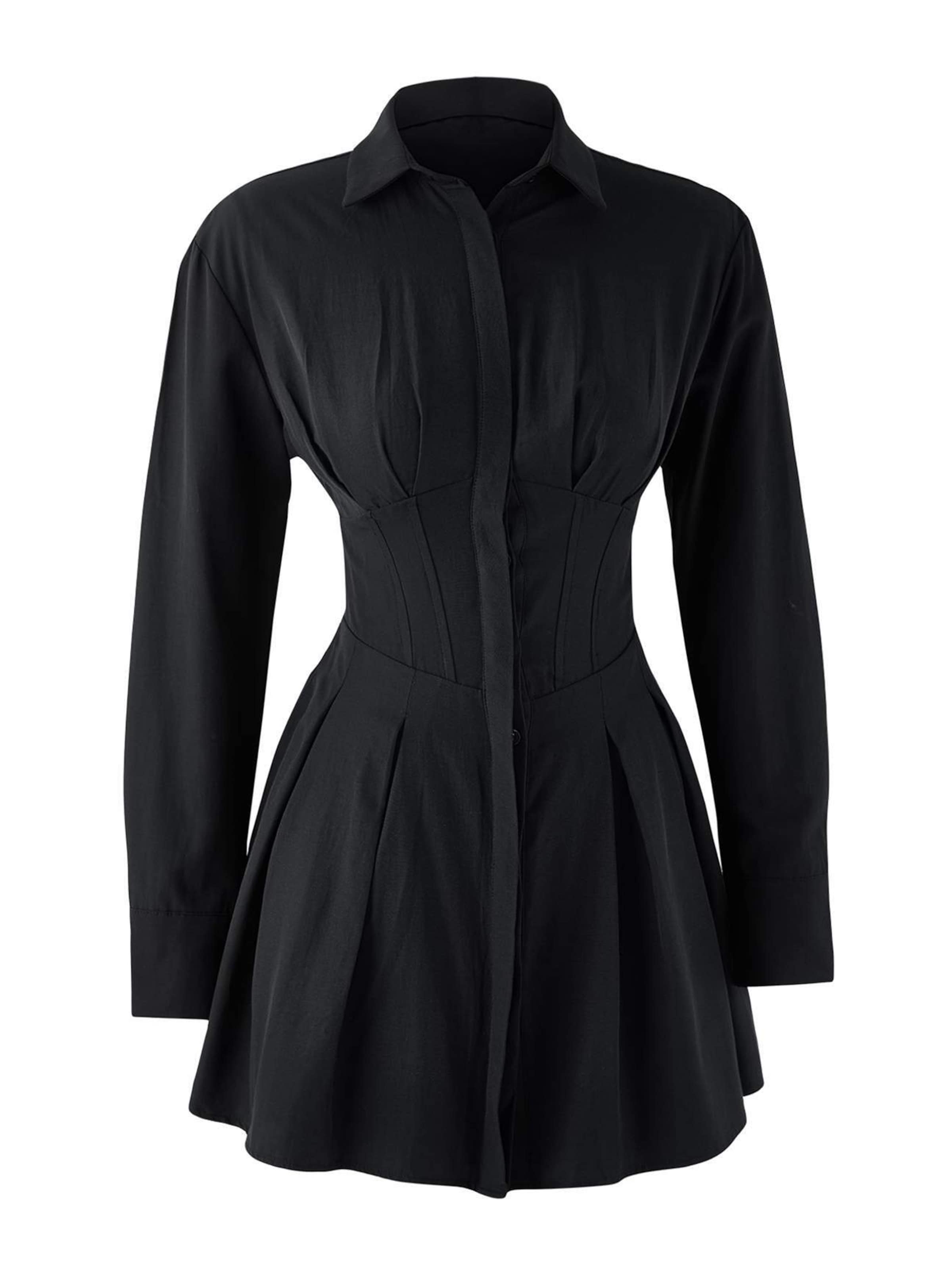 Trendyol Košeľové šaty - Čierna: predná strana