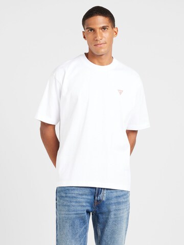 GUESS JEANS Μπλουζάκι σε λευκό: μπροστά