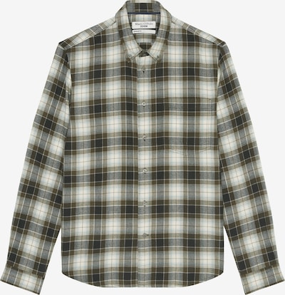 Marc O'Polo Hemd in creme / cyanblau / dunkelgrün / schwarz, Produktansicht