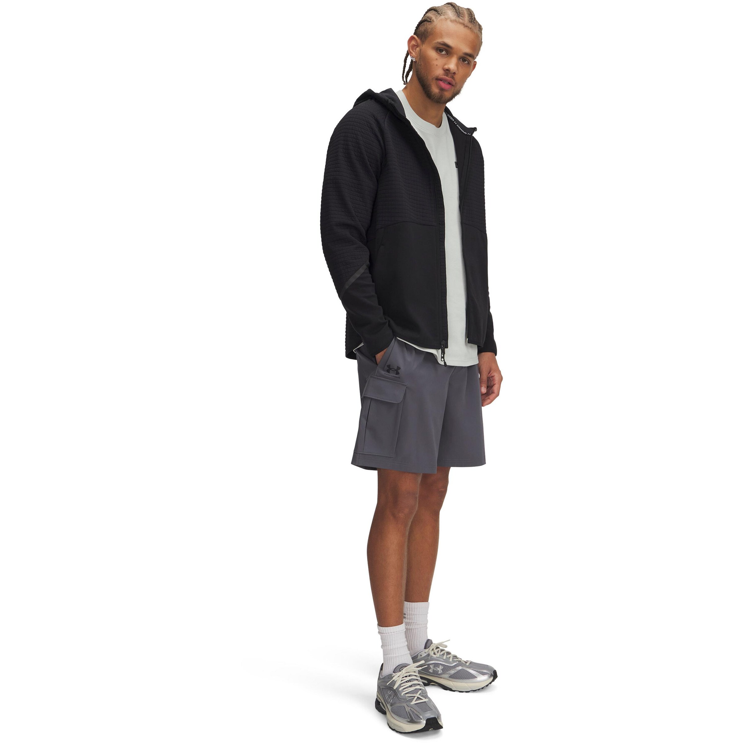 UNDER ARMOUR Loose fit Sports trousers 'Vibe' in Grey