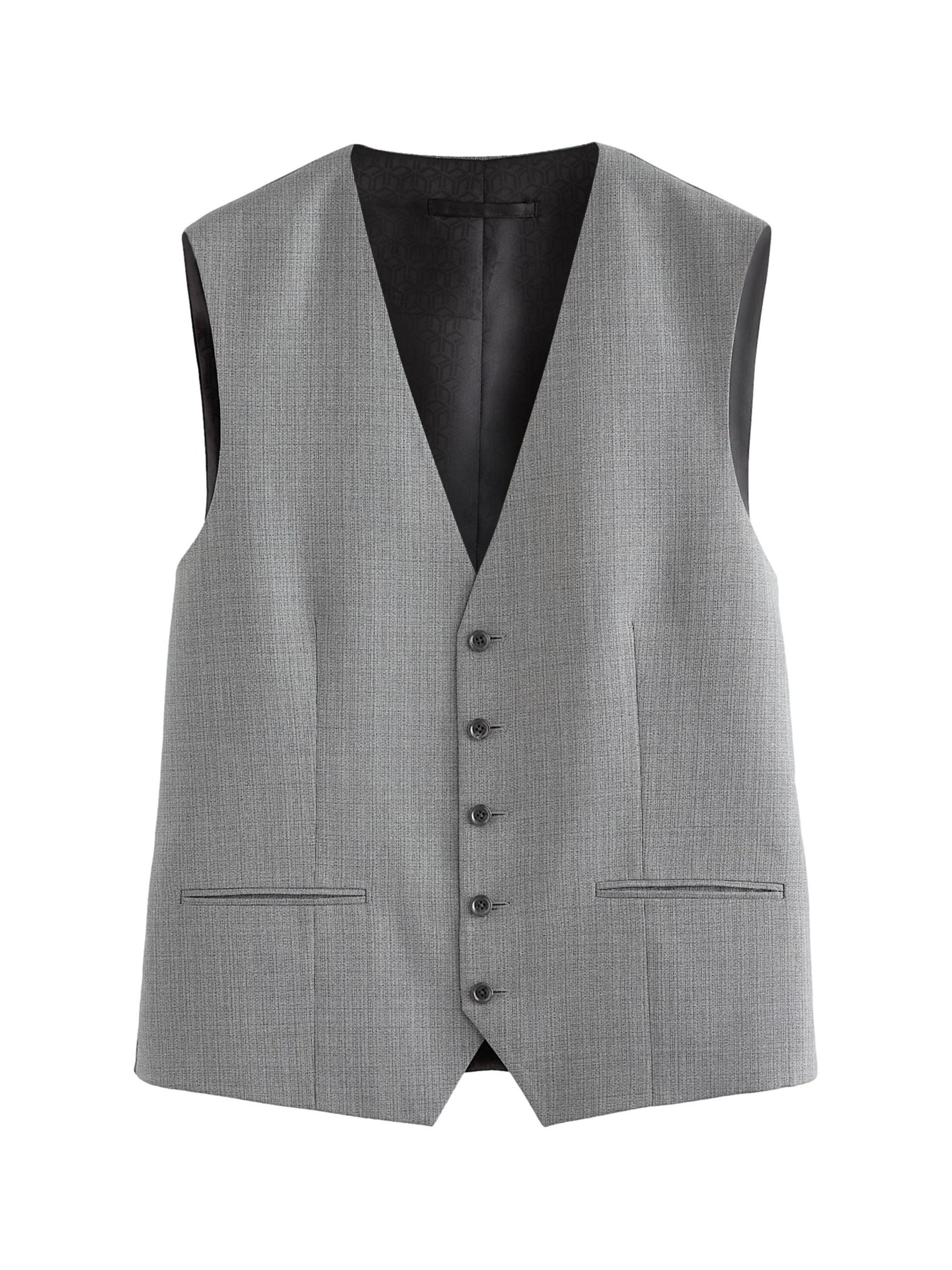 Next Suit vest in Grey: front