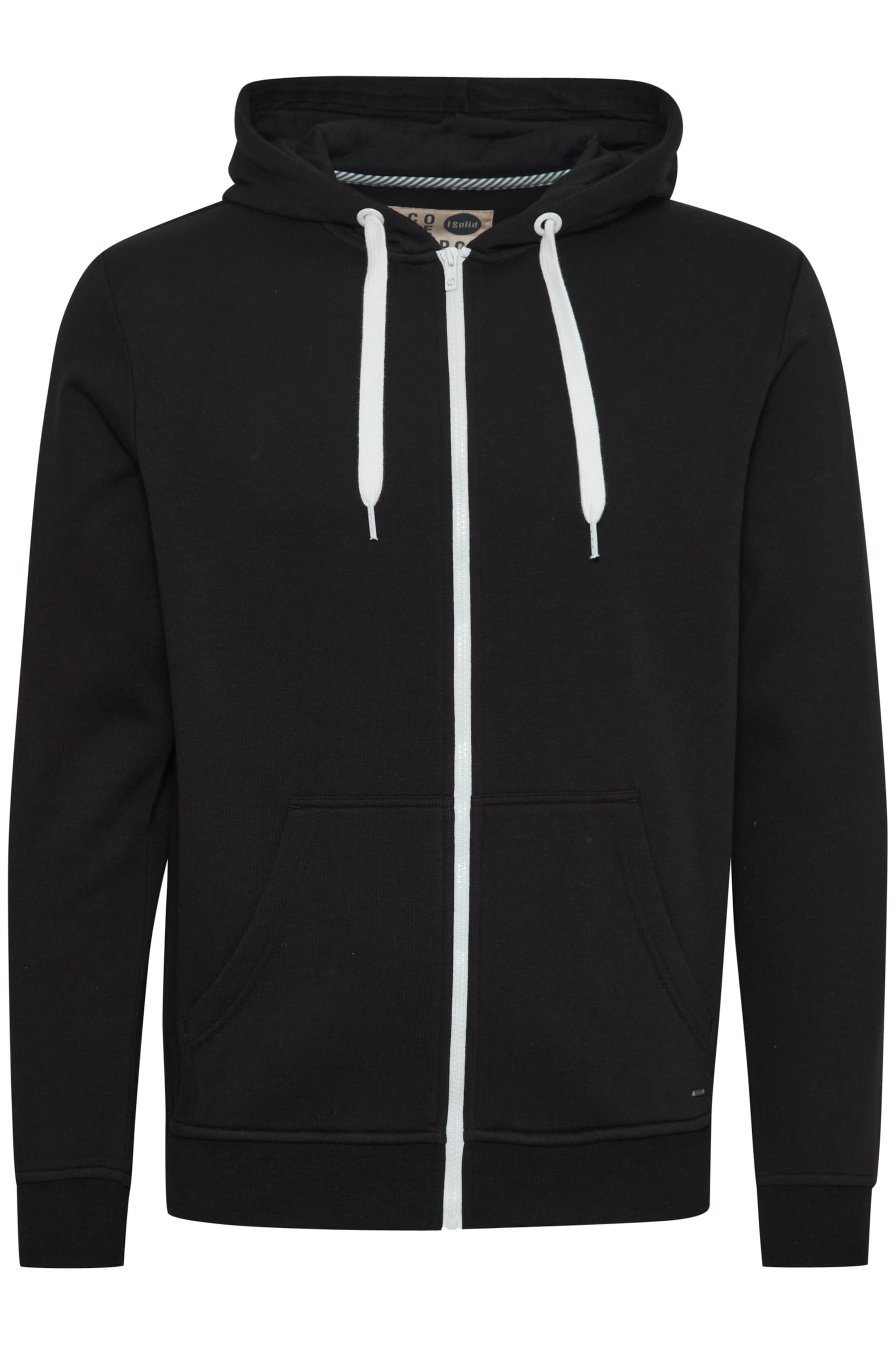 !Solid Sweatjacke 'Olli' in Schwarz: Vorderseite