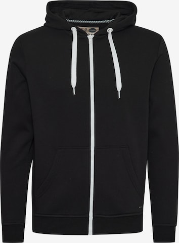 !Solid Zip-Up Hoodie 'Olli' in Black: front