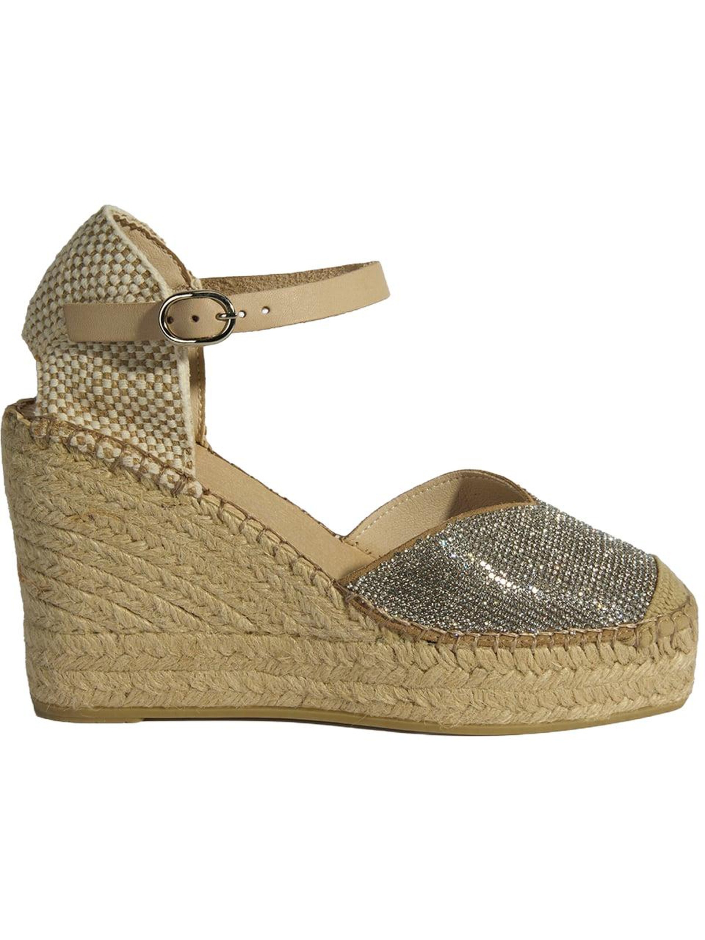 Desa Sandal 'Keilsandalen' in Beige