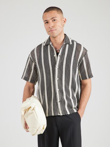 JACK & JONES Comfort fit Overhemd 'JWHBELLAGIO' in Zwart: voorkant