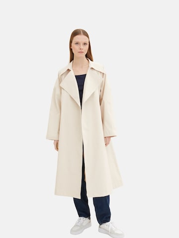 TOM TAILOR DENIM Between-seasons coat in Beige: front