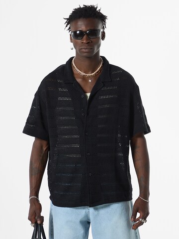 Chemise 'Catmint' VAMOS CLO en noir : devant
