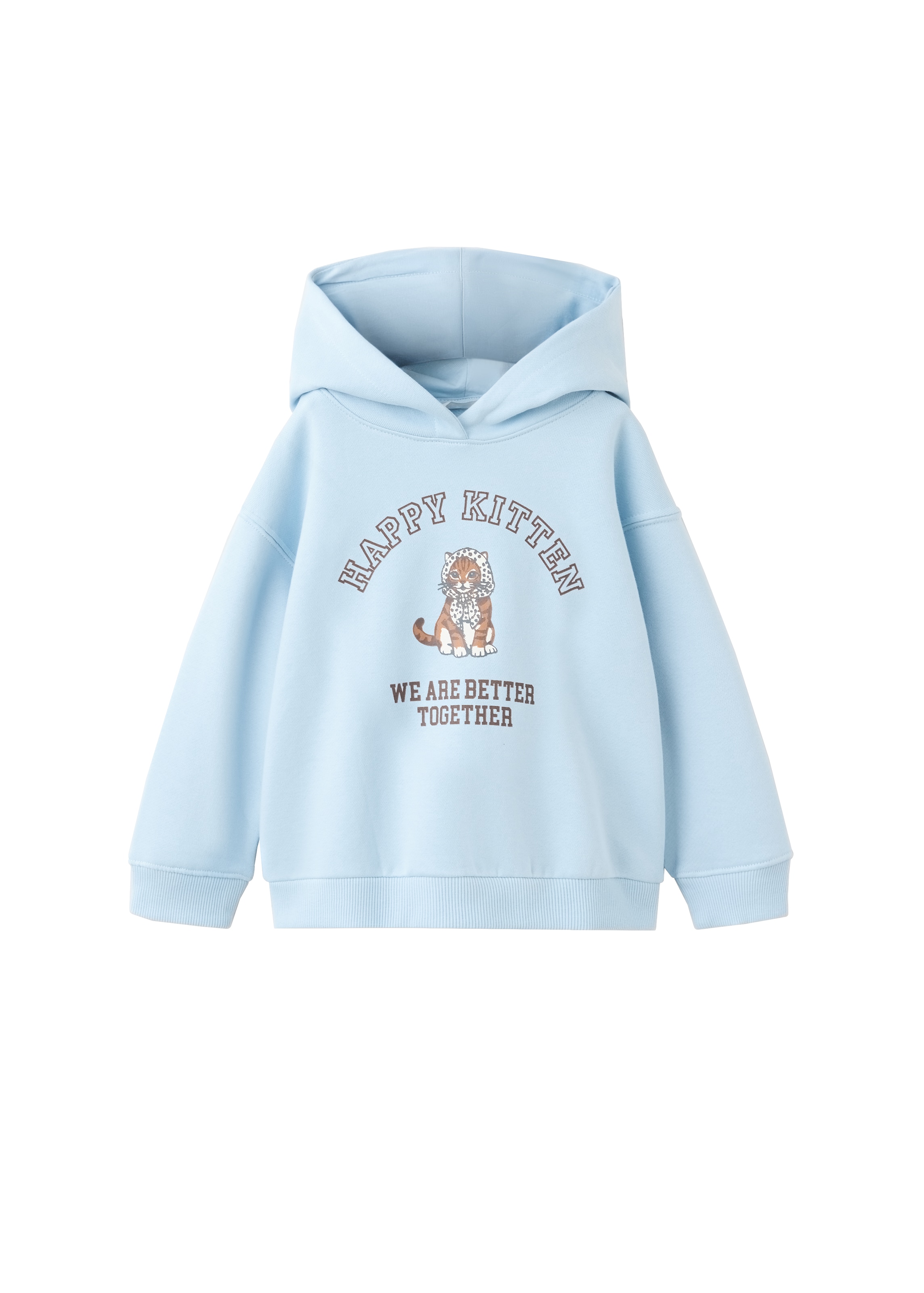 MANGO KIDS Sweatshirt 'KITTEN' in Blau: Vorderseite
