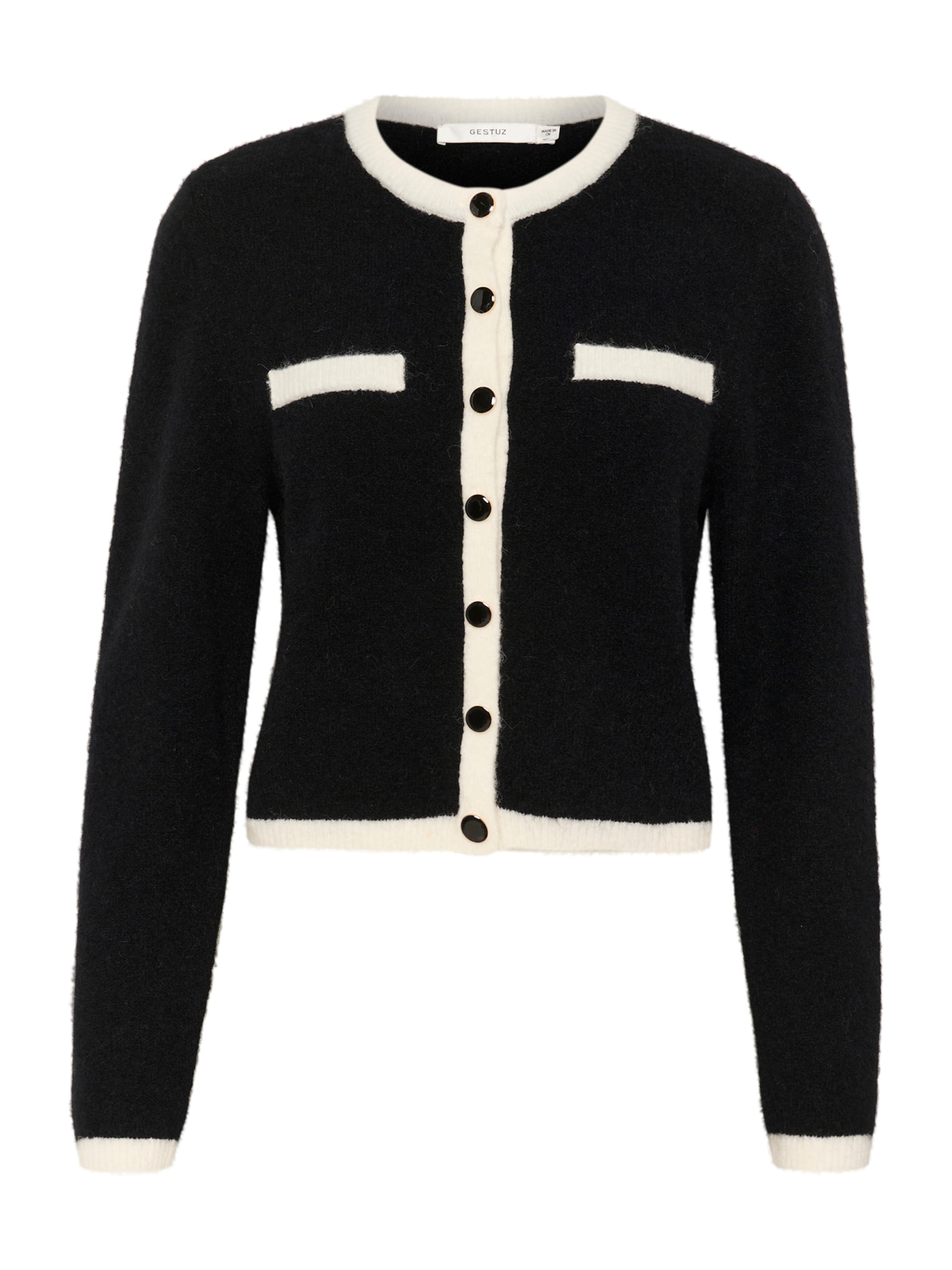 Gestuz Kardigan 'GZAlpha' w kolorze czarny: przód