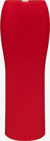 Moda Minx Maxirock 'Scrunch Long' in Rot: Vorderseite