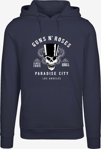 Sweat-shirt 'Guns 'n' Roses Whiskey Label Rock Band' F4NT4STIC en bleu : devant