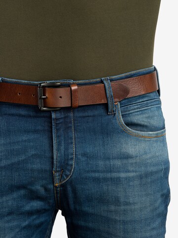 Ceinture 'JASPER' TOM TAILOR en marron : devant