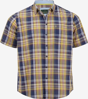 Charles Colby Comfort fit Overhemd 'Duke Logan' in Geel: voorkant