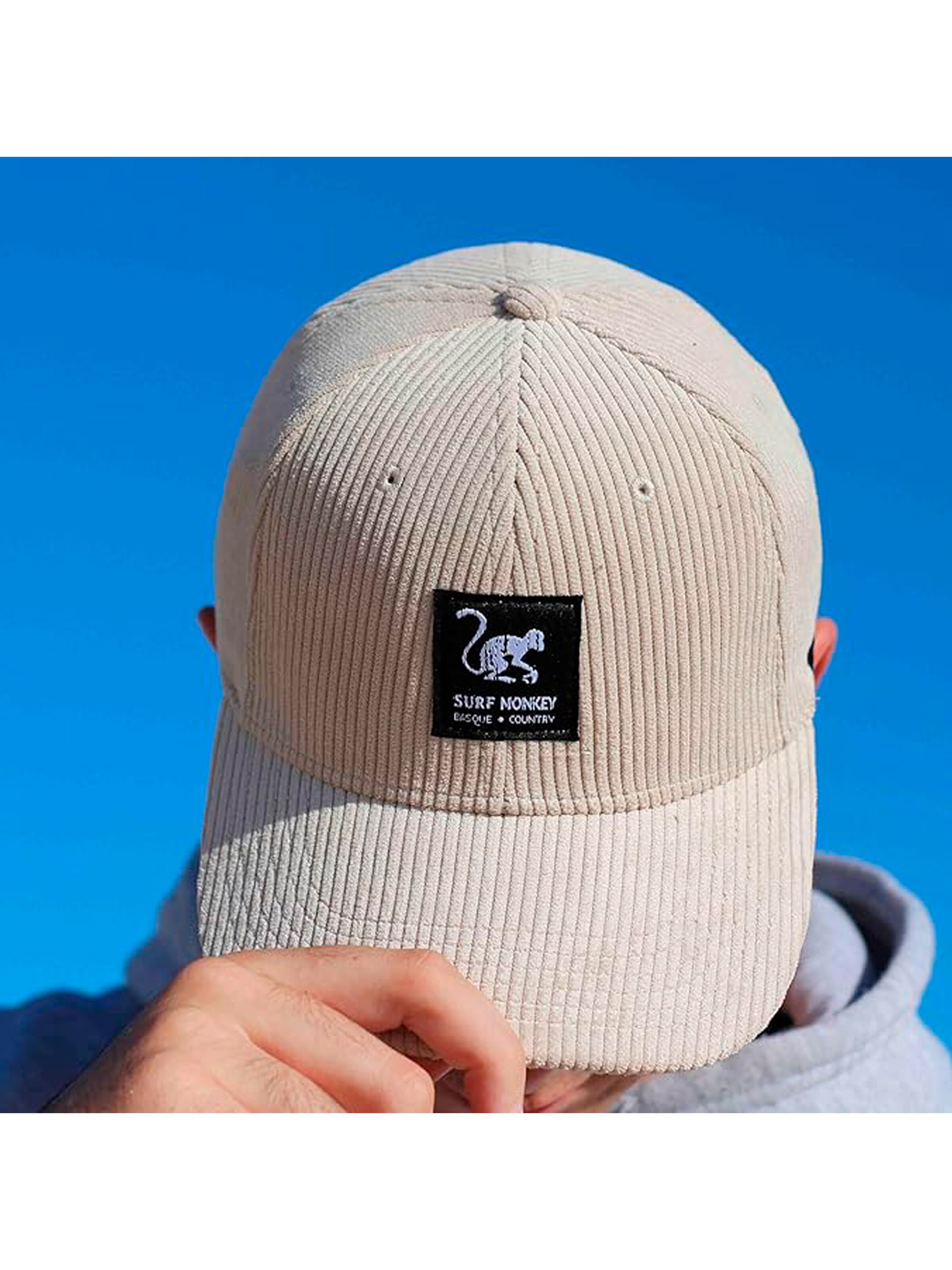Surf Monkey Athletic Cap in Beige
