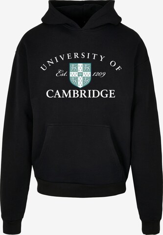 Felpa 'University Of Cambridge - Est 1209' di Merchcode in nero: frontale