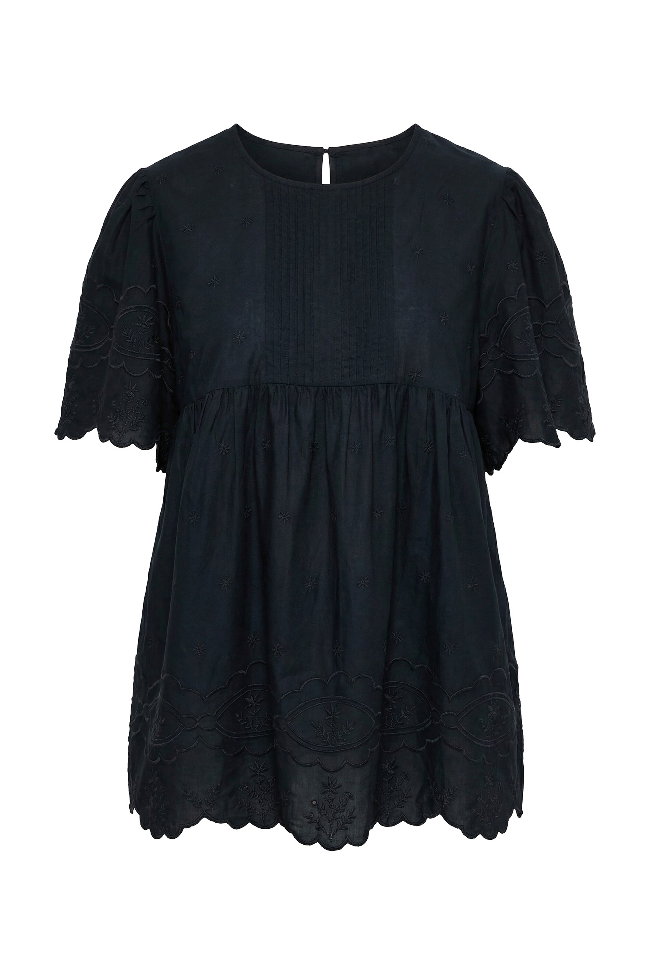 Ulla Popken Bluse in Schwarz: Vorderseite