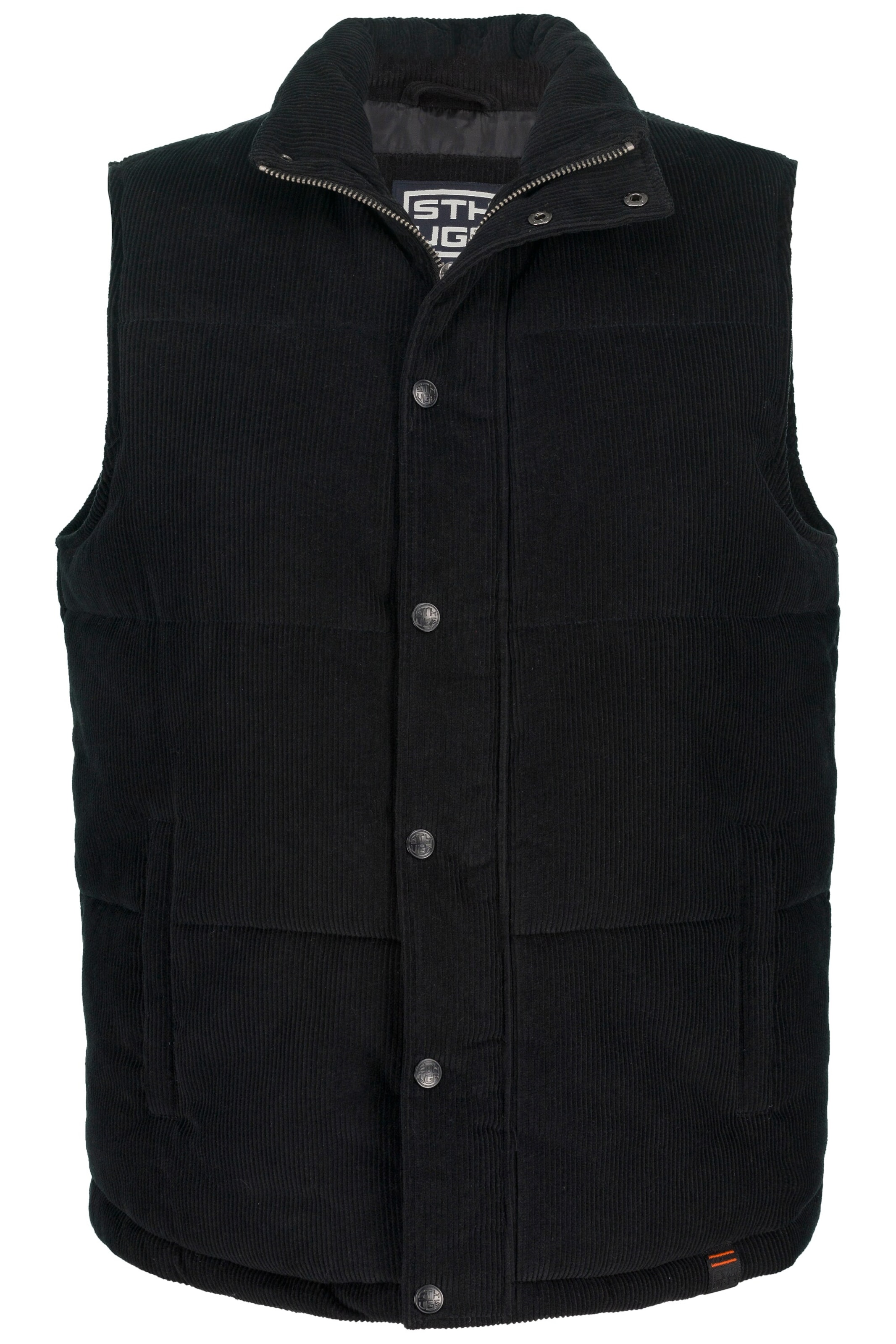 STHUGE Bodywarmer in Zwart: voorkant