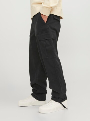 JACK & JONES Loose fit Cargo Pants 'Karl Harlow' in Black