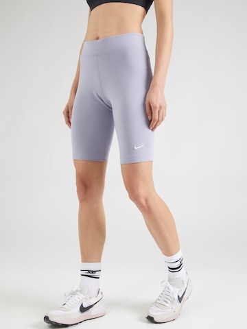 Nike Sportswear Skinny Shorts 'Essential' in Blau: predná strana