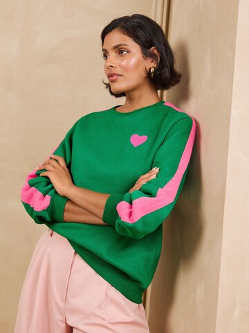 Felpa di love & roses in verde