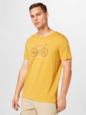 GREENBOMB Shirt 'Bike Uptown' in Yellow: front