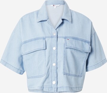 Tommy Jeans Blouse in Blauw: voorkant