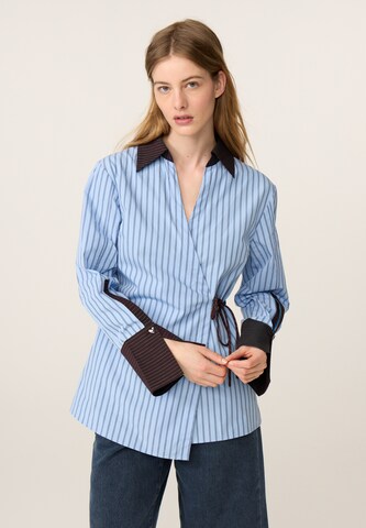 Fabienne Chapot Blouse in Blauw: voorkant