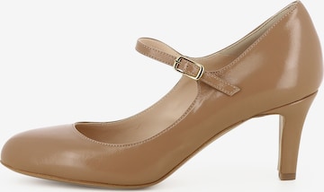Escarpins 'BIANCA' EVITA en marron : devant