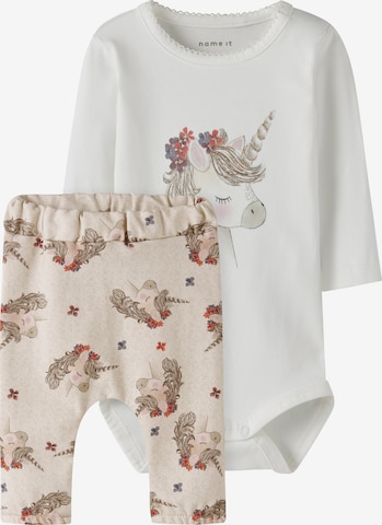NAME IT Setti 'NBFNICORN' värissä beige: etupuoli