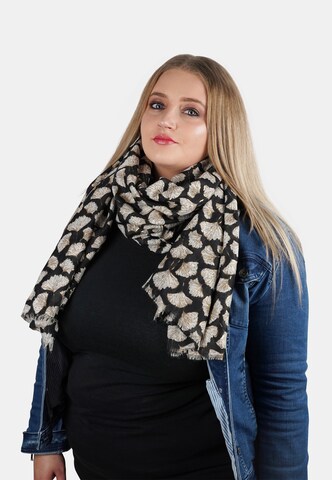 HARPA Scarf 'CLOVER' in Black: front