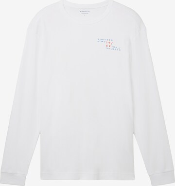 T-Shirt TOM TAILOR en blanc : devant