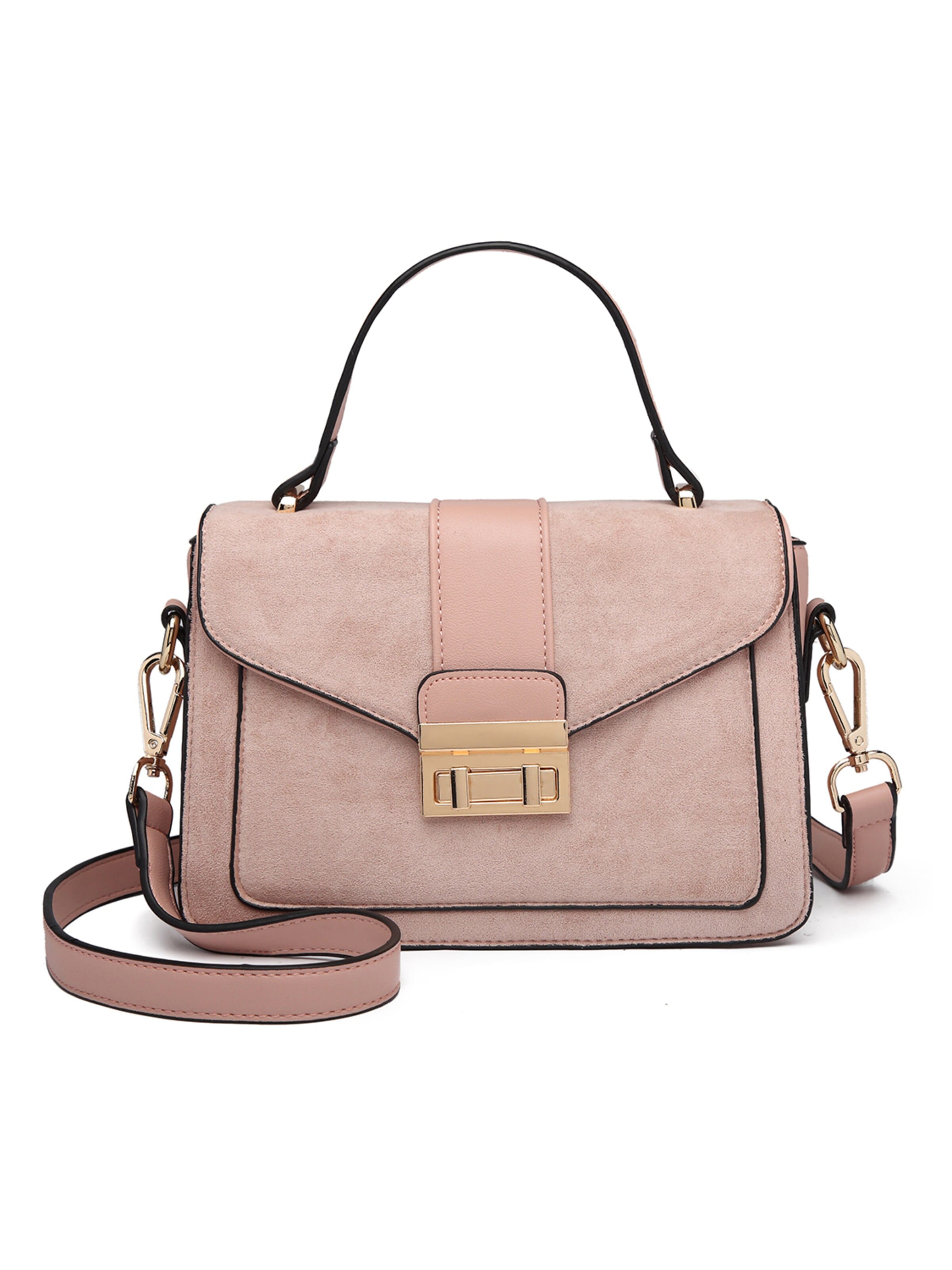 Miss Lulu Shoulder Bag in Pink: front