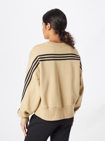 ADIDAS SPORTSWEAR Sports sweatshirt 'Future Icons 3-Stripes' in Beige