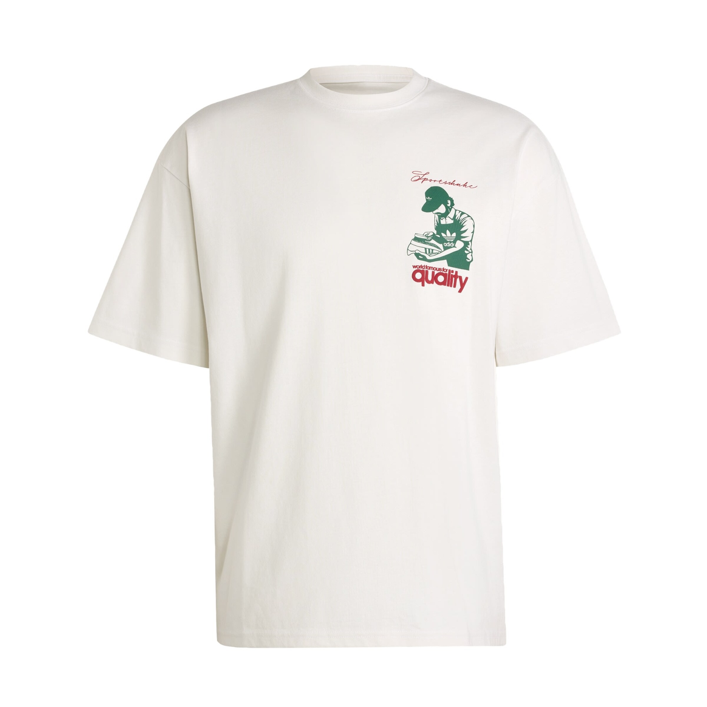 ADIDAS ORIGINALS Camiseta 'Quality' en verde / rojo / blanco, Vista del producto