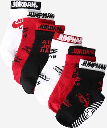 Chaussettes Jordan en rouge : devant