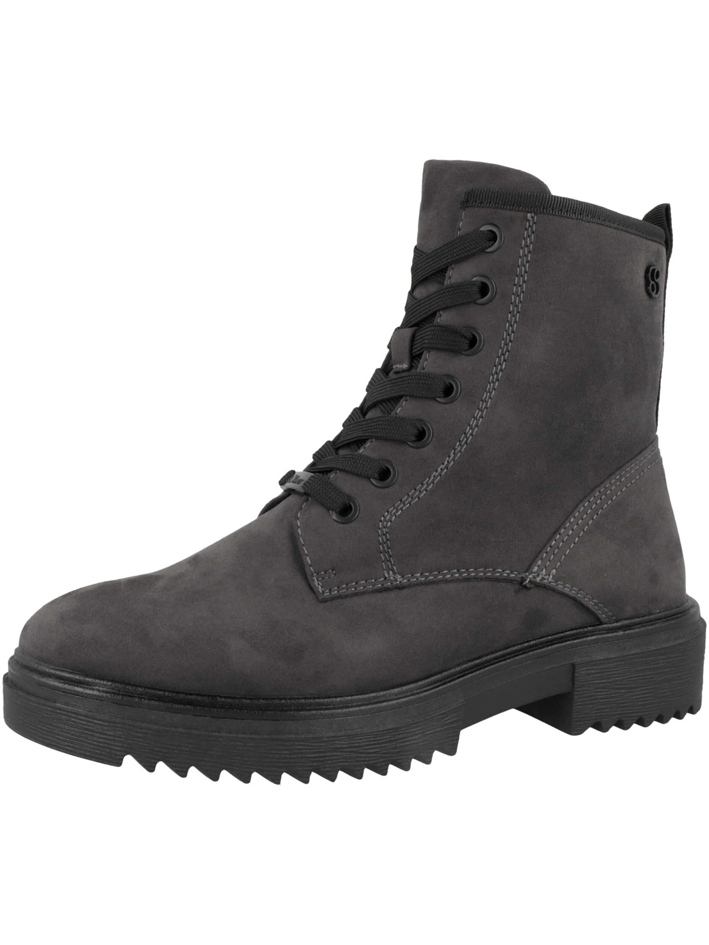 s.Oliver Lace-up bootie in Grey: front