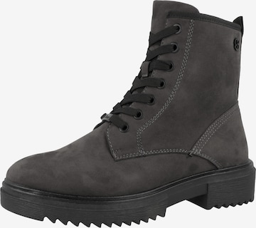 s.Oliver Lace-Up Ankle Boots in Grey: front