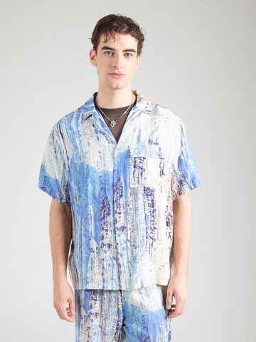 Carlo Colucci - Regular Fit Camisa em azul: frente