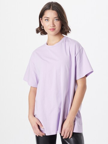 PIECES - Camisa oversized 'Rina' em roxo: frente