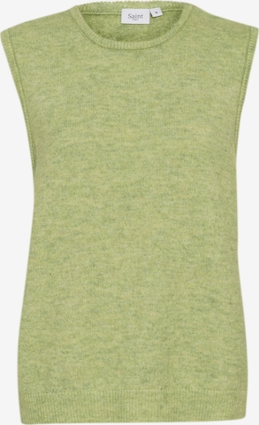 SAINT TROPEZ Trui 'Zanett' in Groen: voorkant