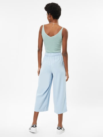 ONLY Wide leg Pleat-Front Pants in Blue