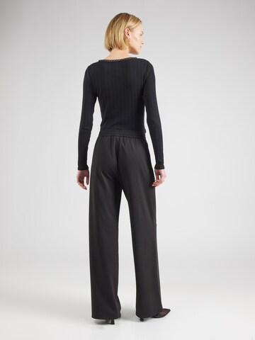 Fransa - Pierna ancha Pantalón en negro